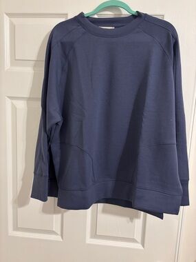 Zenana Outfitters Women's  Crewneck Sweatshirt - Slate Blue lightweight
